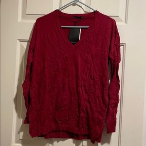 Zara Knit V Neck Top NWT